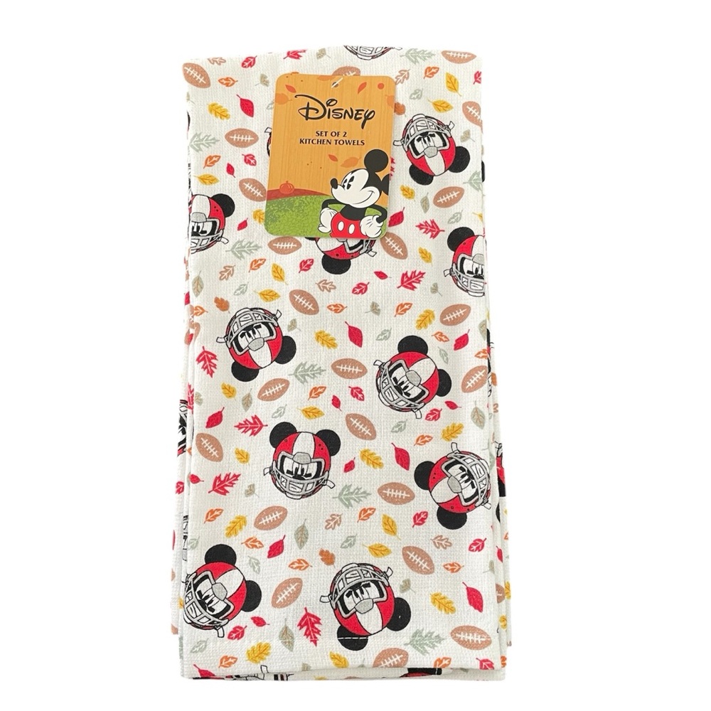 Disney Mickey Mouse Fall Football Set of 2 Kitchen Towels
